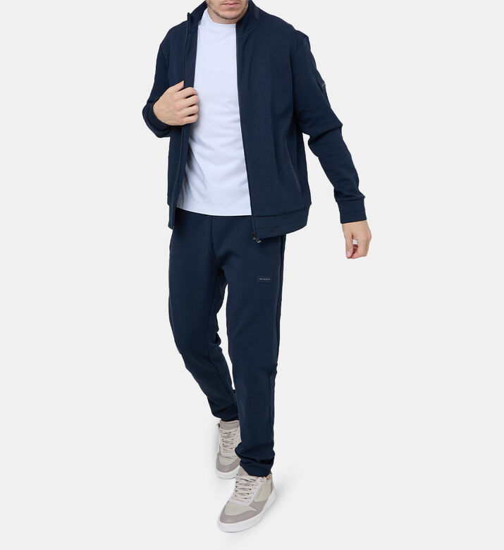 Mock Neck Zip-up Track Sweater