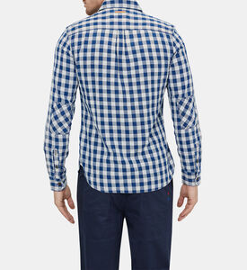 Checked Beaded-pocket Shirt