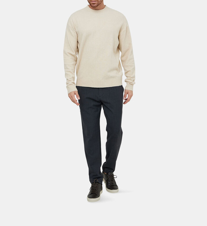 Cotton Logo-badge Ribbed Hem Sweater