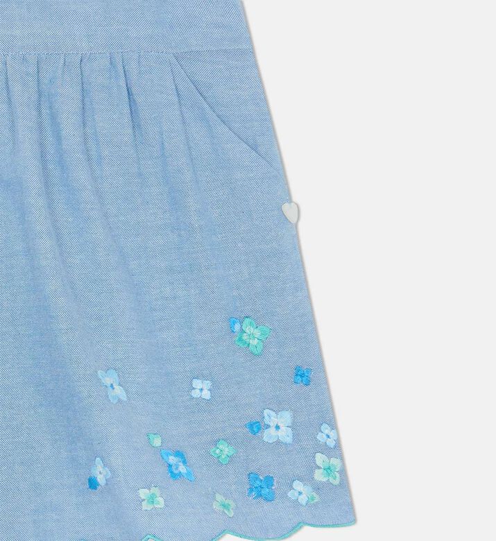 Embroidered Woven Girls Shorts