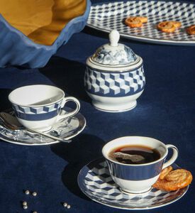 طقم صحون فنجان قهوة فرساي