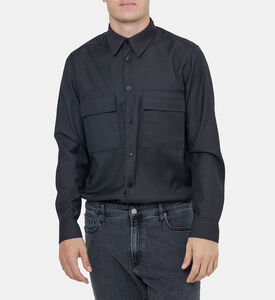 قميص بجيبين وغطاء قلاب