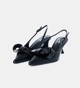 صندل بكعب متوسط جلد نابا