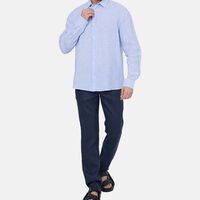 Linen Stripped Button-down Shirt