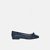 Aida Patterned Cap Toe Ballet Flats