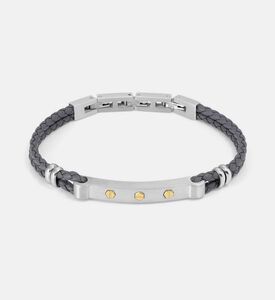 Leather Hexagonal Screws Bracelet