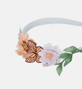 عصابة رأس مطرزة بأزهار