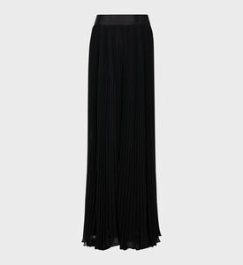 Wide-legged Flared Pleated Pants