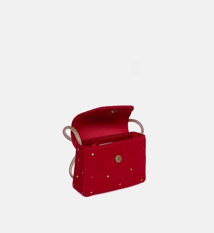 Tulle Hand-embroidered Crystal Handle Bag