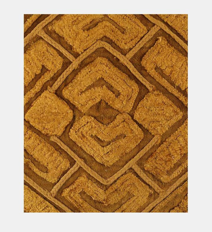 Home Deco and More Maze Chennile Embroidered Cushion, Brick, 45x45x45-cm, Packshot View