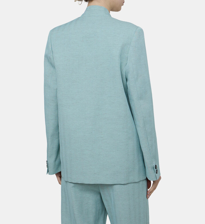 Lomg-sleeve Shawl Collar Blazer