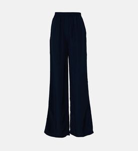 Fluid Linen Flared Trousers