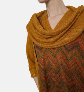 Dalia Al Azem Chevron-print Dress Cardigan 2-piece Set, Model View