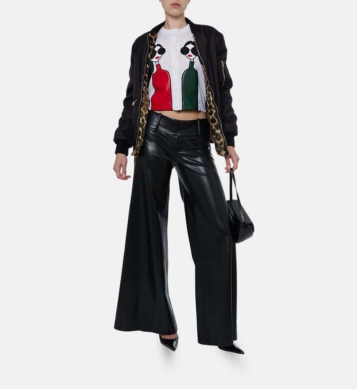 Alice and Olivia Button Closure Long-sleeve Cardigan, Model View Alice and Olivia Button Closure Long-sleeve Cardigan, Model View