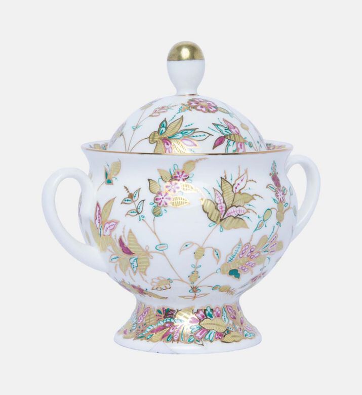 وعاء سكر بفروع ذهبية