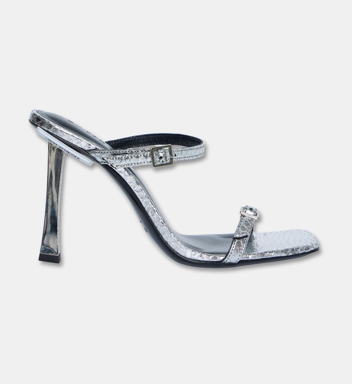By Far Flick Leather Square Toe Heels, Packshot View