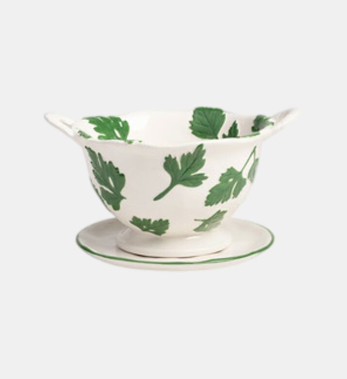 All-over Parsley-print Colander