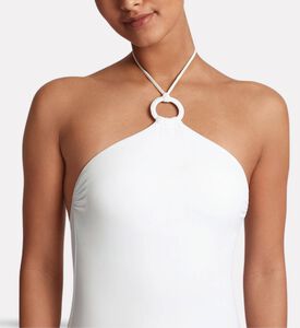 Ralph Lauren Macram&eacute;-ring Halter One-piece Swimsuit, Model View