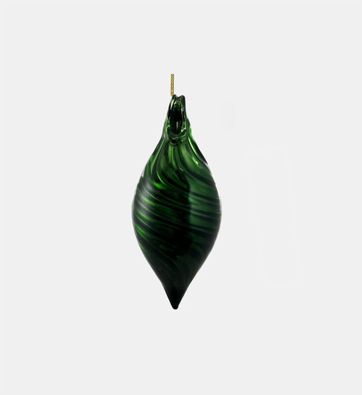 Shishi Glass Lined Ornament Corn, Green, Packshot View