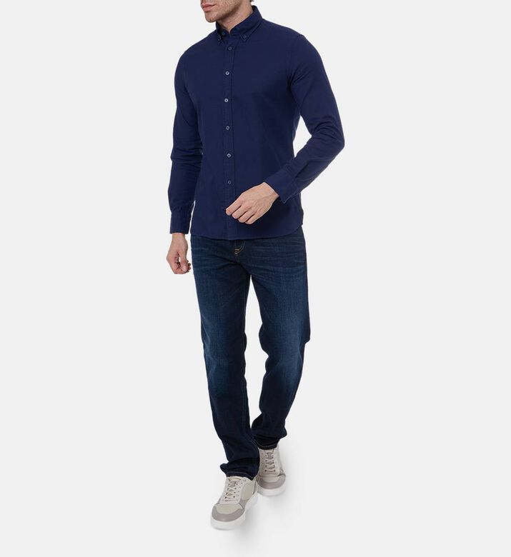 Button Closure Regular-fit Denim Pants