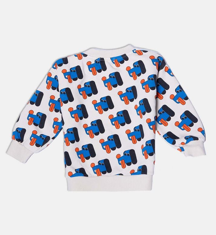 Bobo Choses All-over Dog-print Ribbed Cuffs Sweatshirt, Packshot View Bobo Choses All-over Dog-print Ribbed Cuffs Sweatshirt, Packshot View