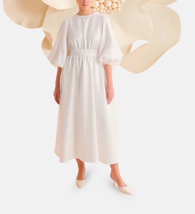 Scarf Belted Midi Dress