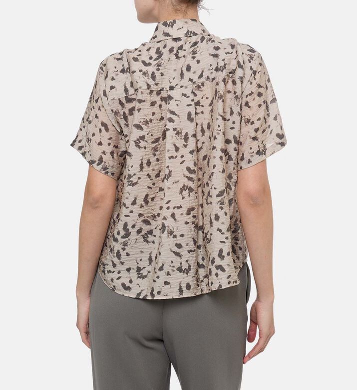 Samsoe All-over Print Button Closure Shirt, Model View