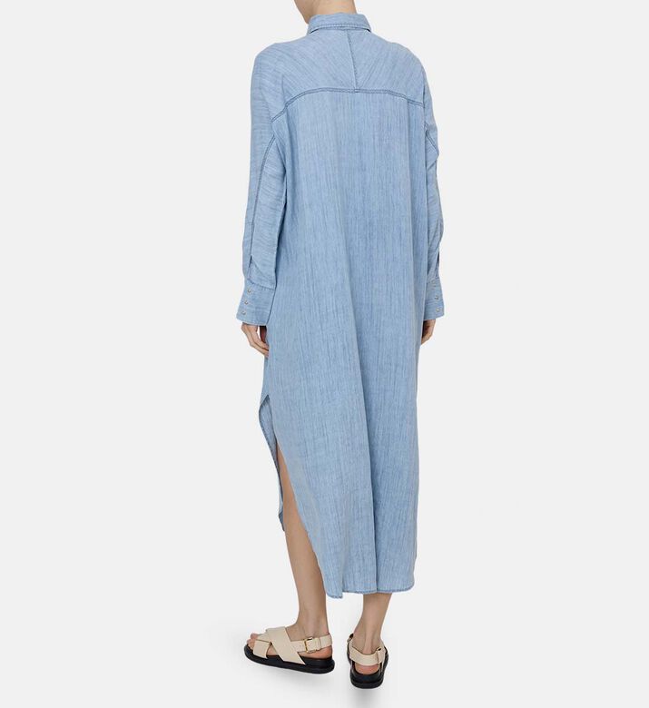 Denim Flared Shirt Dress