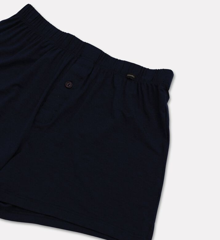 Hanro Logo-detail Elasticated Knit Boxers, Navy, S, Packshot View