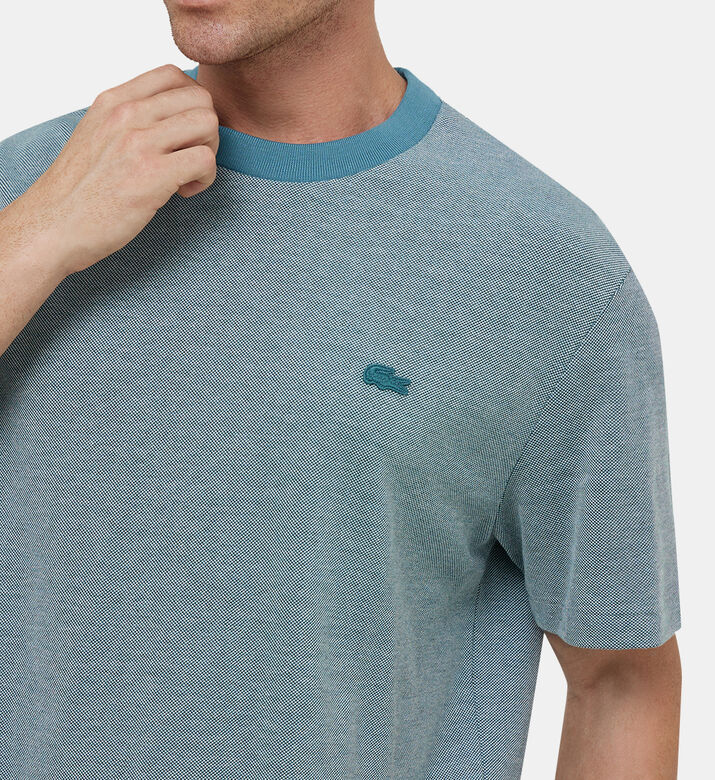Contrasting Collar Pique T-shirt