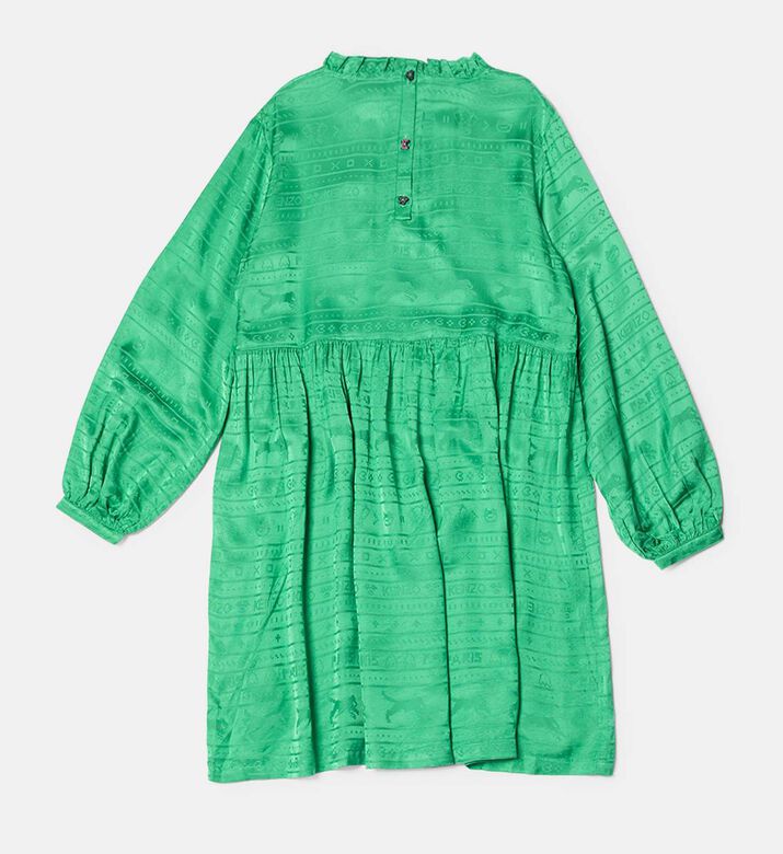 فستان فيسكوز جاكار بأزرار للإغلاق