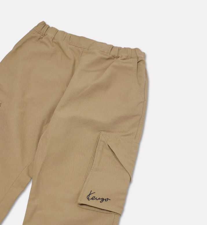 Kenzo Canvas Logo-embroidery Cargo Trousers, Packshot View