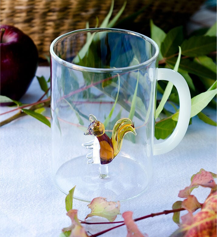 Squirrel Borosilicate Glass Mug Squirrel Borosilicate Glass Mug