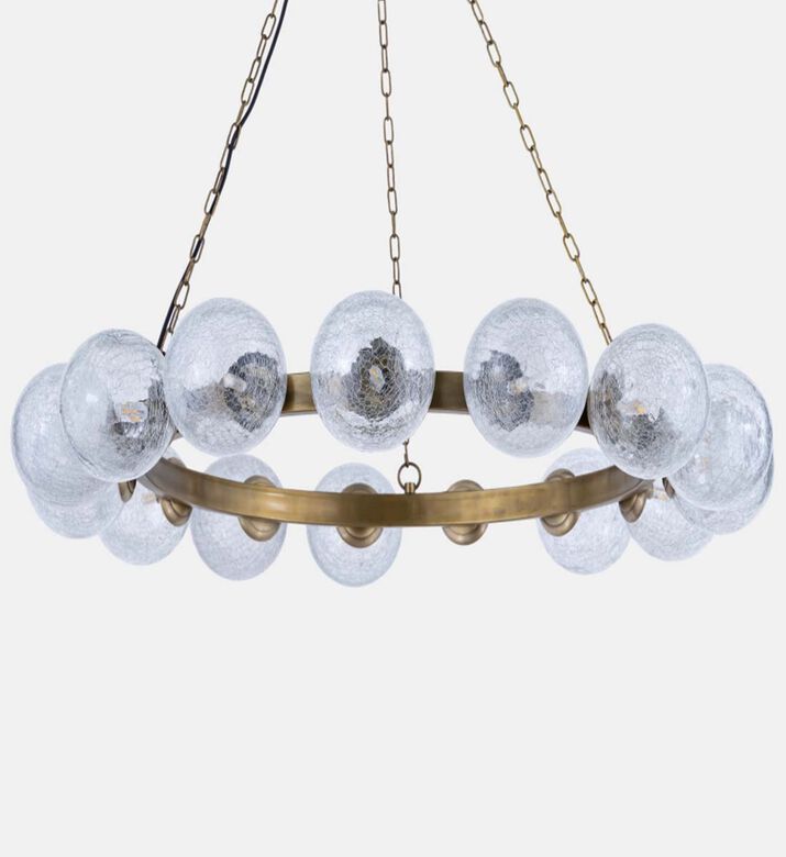 Home Deco and More Round Crackle Ball Chandelier, Packshot View
