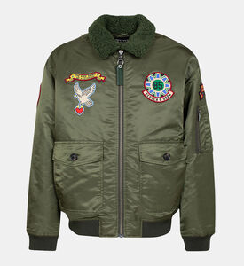 Detachable Collar Bomber Jacket