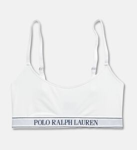 Polo by Ralph Lauren Logo-band Scoop Bralette, White, S, Packshot View