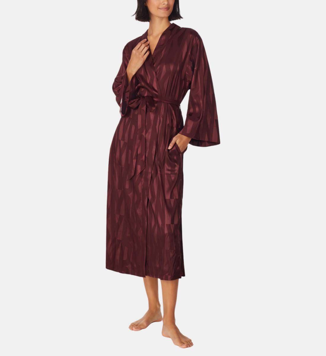 Long satin online dressing gown