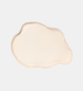 طبق كبير سيراميك بتصميم متموج