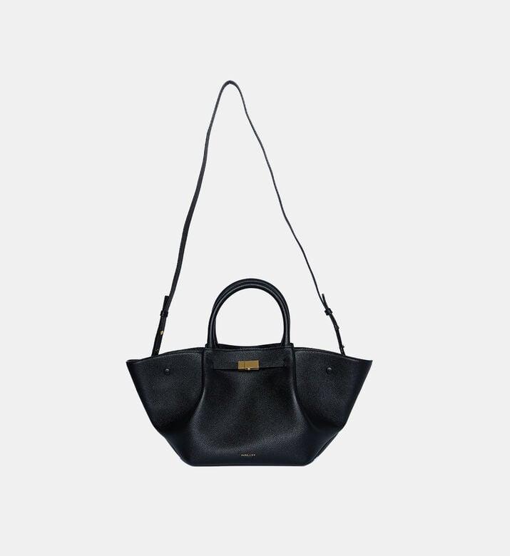 Demellier City-inspired Leather Bag, Black, Packshot View Demellier City-inspired Leather Bag, Black, Packshot View