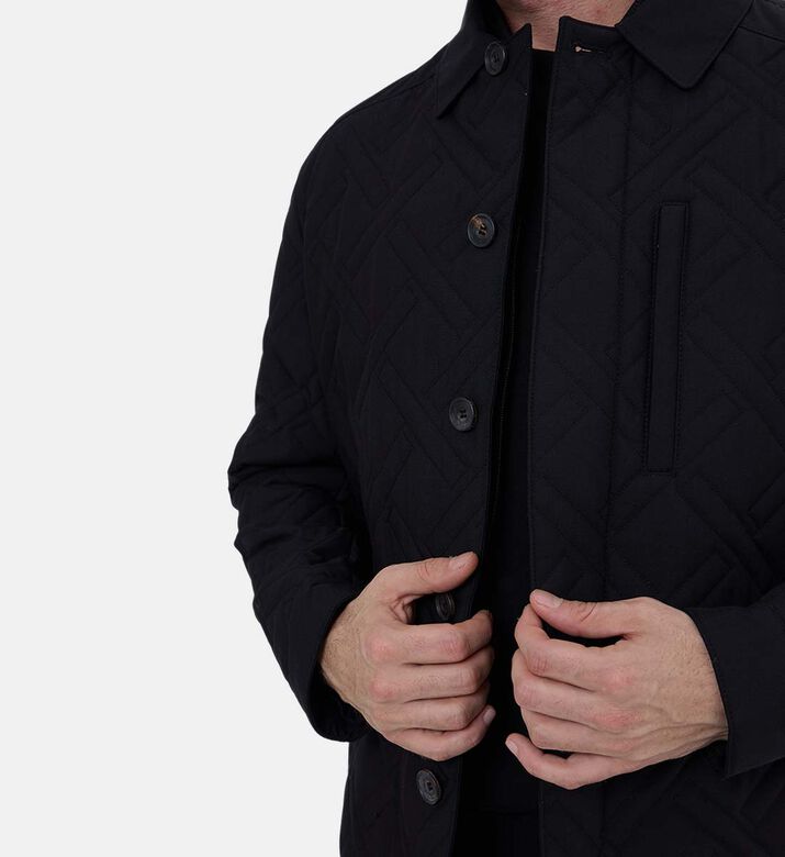 Diamond-quilted Spread Collar Jacket Diamond-quilted Spread Collar Jacket