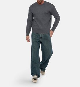 Samsoe Sarico Logo-print Crewneck Long-sleeve Sweater, Model View