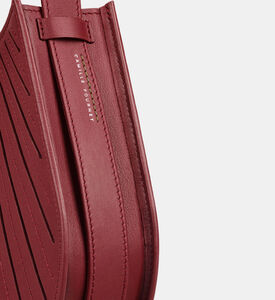 Camille Fournet Balancier Calf Leather Pleated Handbag, Burgundy, Packshot View
