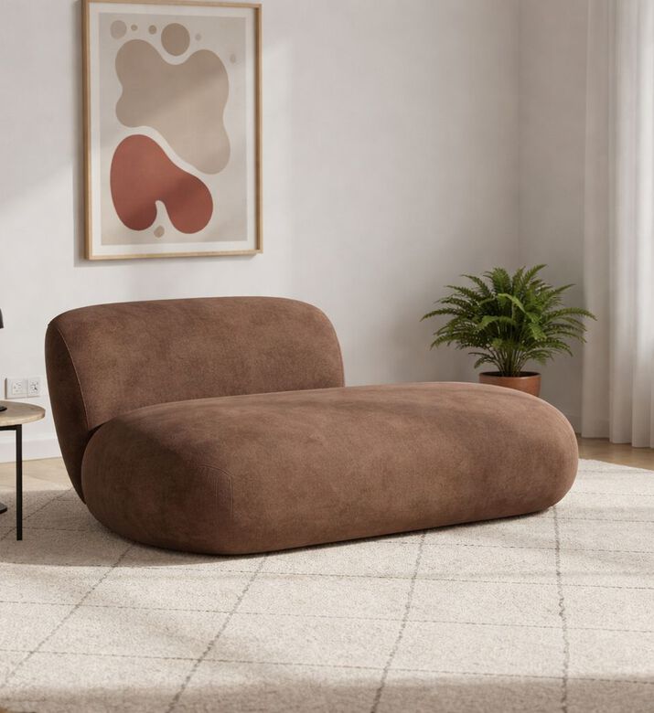 Home Deco and More Lectus Serpentine Lounge Sofa, Grey, Packshot View