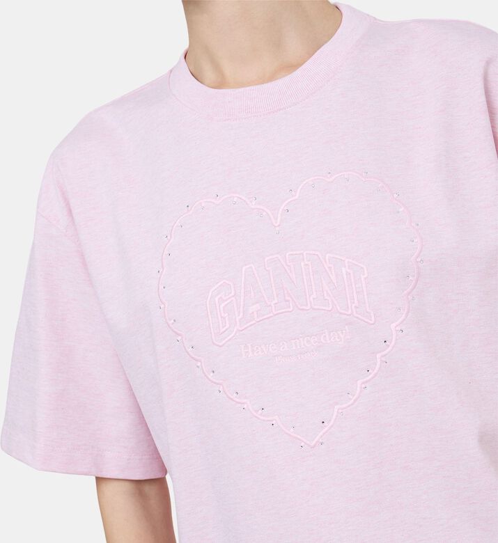 Embroidered-logo T-shirt