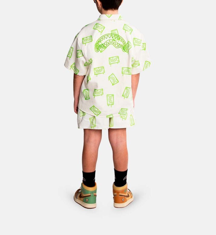 تيشيرت قطن عضوي بطبعة سلايمر متساقط تيشيرت قطن عضوي بطبعة سلايمر متساقط