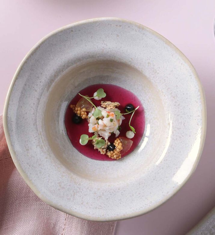 Organic Stoneware Deep Rimmed Plate