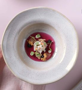 Organic Stoneware Deep Rimmed Plate Organic Stoneware Deep Rimmed Plate