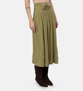 Ba and Sh High-waisted A-line Maxi Skirt, Model View