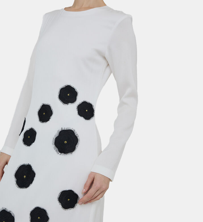 Raissa Floral Appliqué A-line Dress
