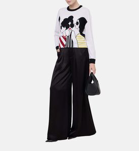 Long-sleeve Graphic-print Sweater